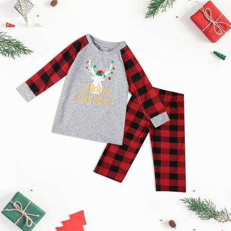 NEGJ Matching Family Pajamas Sets Christmas Letter And Plaid Printed Long Sleeve Tee And Bottom Loungewear (Kid)
NEGJ Matching Family Pajamas Sets Christmas Letter And Plaid Printed Long Sleeve Tee And Bottom Loungewear (Kid)