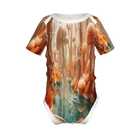 Lukts Fantasy Underwater Jellyfish Print Baby Short Sleeve Romper Onesie for Newborn Baby Boys and Girls-6 Months
Lukts Fantasy Underwater Jellyfish Print Baby Short Sleeve Romper Onesie for Newborn Baby Boys and Girls-6 Months