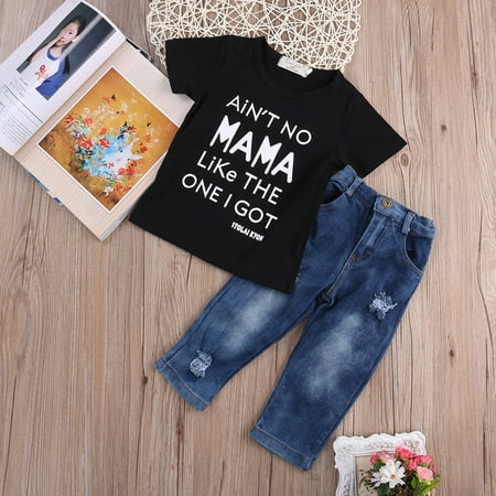 SUNSION Newborn Infant Kid Baby Boy Clothes T shirt Tee Top Denim Long Pants Outfits Set
SUNSION Newborn Infant Kid Baby Boy Clothes T shirt Tee Top Denim Long Pants Outfits Set