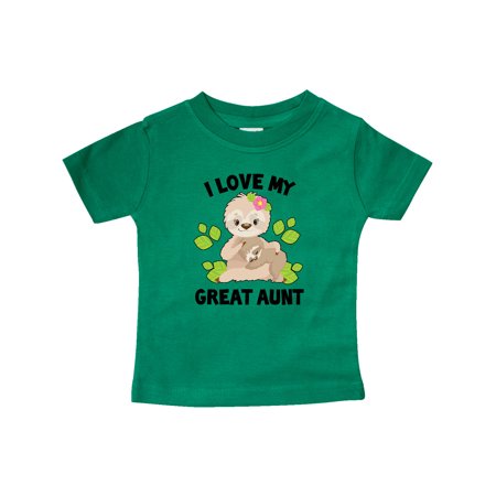 Inktastic Cute Sloth I Love My Great Aunt with Green Leaves Gift Baby Boy or Baby Girl T-Shirt
Inktastic Cute Sloth I Love My Great Aunt with Green Leaves Gift Baby Boy or Baby Girl T-Shirt