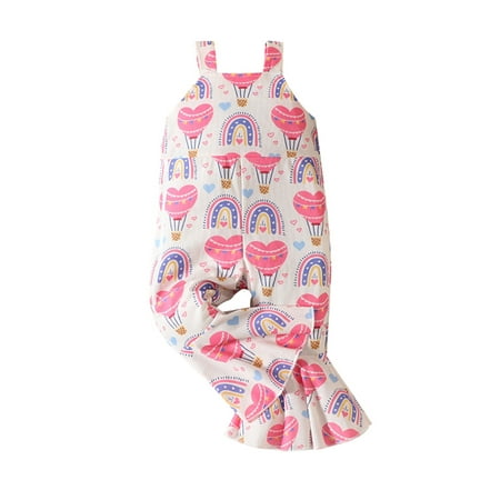 Genuiskids Toddler Baby Girl Valentine’s Day Jumpsuit Cute Heart Print Sleeveless Strap Romper Overalls Bell Bottoms One Piece Kids Summer Pants 1-5T
Genuiskids Toddler Baby Girl Valentine’s Day Jumpsuit Cute Heart Print Sleeveless Strap Romper Overalls Bell Bottoms One Piece Kids Summer Pants 1-5T