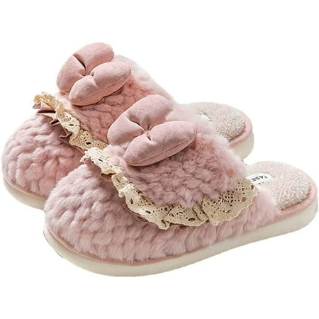 PIKADINGNIS Women Girls Cozy Fancy Fashion Lace Bow Laciness Slippers Fluffy Fur Soft Fleece Lining House Shoes Indoor
PIKADINGNIS Women Girls Cozy Fancy Fashion Lace Bow Laciness Slippers Fluffy Fur Soft Fleece Lining House Shoes Indoor