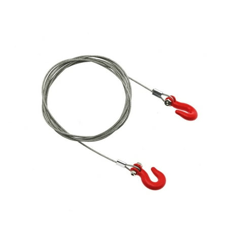 QXKE 1/10 Scale Steel Wire Rope With Hook Rc Rock Crawler Truck Accessory