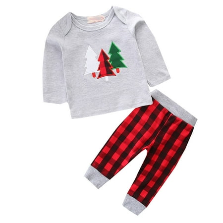 TAIAOJING Outfits For Girls Toddler Boys Christmas Winter Long Sleeve Christmas Tree Prints Tops Plaid Pants 2PCS Outfits Set Girl Clothing 18-24 Months 
TAIAOJING Outfits For Girls Toddler Boys Christmas Winter Long Sleeve Christmas Tree Prints Tops Plaid Pants 2PCS Outfits Set Girl Clothing 18-24 Months