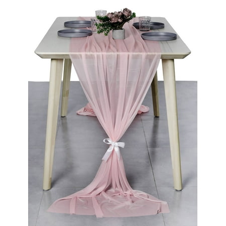 MDS pack of 5 Wedding 29 x 170 inches Sheer chiffon Table Runner for Rustic Boho Wedding Banquet Decor for 14ft Table Runners - Blush Pink
MDS pack of 5 Wedding 29 x 170 inches Sheer chiffon Table Runner for Rustic Boho Wedding Banquet Decor for 14ft Table Runners - Blush Pink