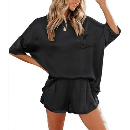 Rutainlusire Womens Shorts Clearance Women s Fashion Two Piece Silk Sleepwear Nightwea Soft Casual Pajamas Sets
Rutainlusire Womens Shorts Clearance Women s Fashion Two Piece Silk Sleepwear Nightwea Soft Casual Pajamas Sets