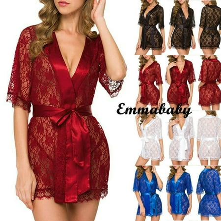 Women s Babydolls Sleepwear Dress Lace Nightwear One Piece Pajamas See-through Sexy
Women s Babydolls Sleepwear Dress Lace Nightwear One Piece Pajamas See-through Sexy