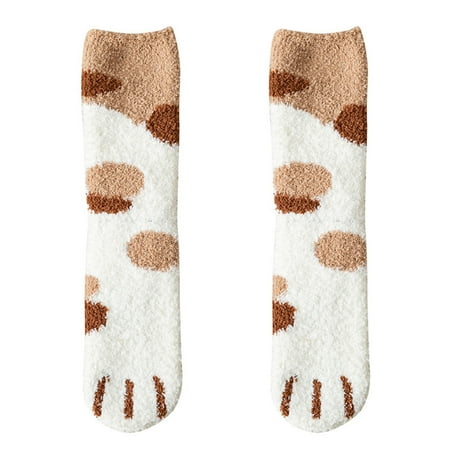 GETHOME 1pair Women Soft Plush Heat Preservation Sleep Cute Cat Claws Coral Fleece Socks
GETHOME 1pair Women Soft Plush Heat Preservation Sleep Cute Cat Claws Coral Fleece Socks