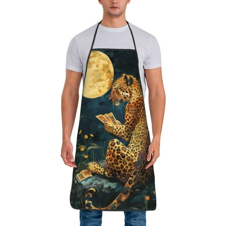 Jgfou Leopard Reading Tarot Cards Print Anti-fouling Apron for Men Women Waterproof Oil-Proof Kitchen Apron with Adjustable Straps Pocket and No-Pill No-Fade Fabric
Jgfou Leopard Reading Tarot Cards Print Anti-fouling Apron for Men Women Waterproof Oil-Proof Kitchen Apron with Adjustable Straps Pocket and No-Pill No-Fade Fabric