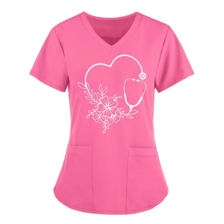 Womens Tops Dressy Casual Women S Casual Love Print Pockets Tunics Short Sleeve T Shirts V Neck Scrubs T Shirts
Womens Tops Dressy Casual Women S Casual Love Print Pockets Tunics Short Sleeve T Shirts V Neck Scrubs T Shirts