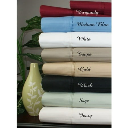 5 SIZES-1000TC Striped Egyptian Cotton Bed Sheet Sets-taupe