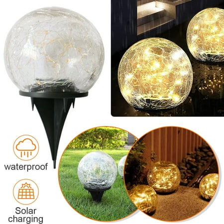 HLONK 20 LED Solar Pathway Light Outdoor Garden Decor Solar Garden Ball Light Crack Glass Ball Solar Globe Light Warm White LED Light Ball Solar Lights Outdoor Decorations for Patio
HLONK 20 LED Solar Pathway Light Outdoor Garden Decor Solar Garden Ball Light Crack Glass Ball Solar Globe Light Warm White LED Light Ball Solar Lights Outdoor Decorations for Patio