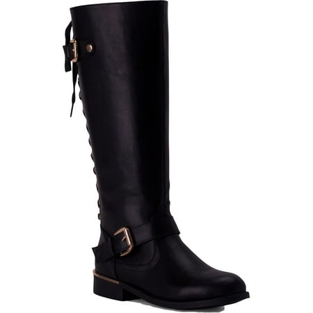 Wanted Womens Lounge Faux Leather Lace Up Riding Boots Black 10 Medium (B M)
Wanted Womens Lounge Faux Leather Lace Up Riding Boots Black 10 Medium (B M)