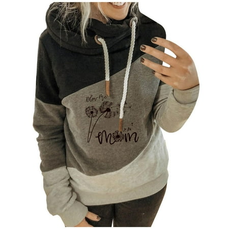 Long Sleeve Colorblock Pullover Hoodies Women Print Lightweight Turtleneck Sweater Comfy Hooded Coat
Long Sleeve Colorblock Pullover Hoodies Women Print Lightweight Turtleneck Sweater Comfy Hooded Coat