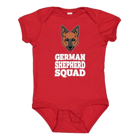 Inktastic Dog German Shepherd Squad Gift Baby Boy or Baby Girl Bodysuit