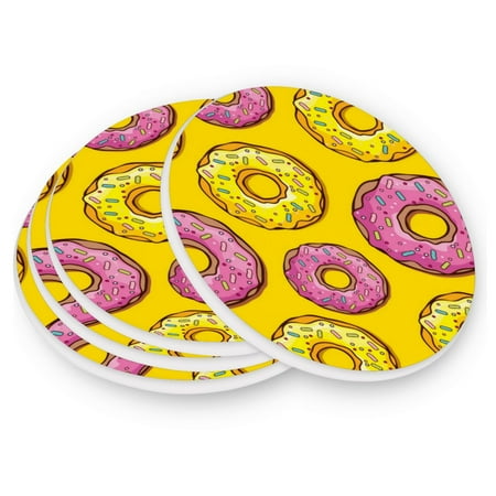 Round Coasters Modern Style Ceramic Coaster Waterproof and Durable Drink Coaster Coasters set of 4 Customizable Coasters 1pc Yellow Pink Donuts
Round Coasters Modern Style Ceramic Coaster Waterproof and Durable Drink Coaster Coasters set of 4 Customizable Coasters 1pc Yellow Pink Donuts