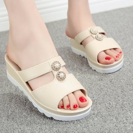 Women‘s High-heeled Slippers Summer Outer Wear Thick-soled Fashionable Home Non-slip Soft-soled Wedge Waterproof Sandals 2024 New
Women‘s High-heeled Slippers Summer Outer Wear Thick-soled Fashionable Home Non-slip Soft-soled Wedge Waterproof Sandals 2024 New