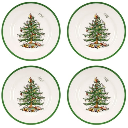 Classic Christmas Tree Design Earthenware Dinner Plates (Set of 4 10.5 ) - Microwave and Dishwasher Safe
Classic Christmas Tree Design Earthenware Dinner Plates (Set of 4 10.5 ) - Microwave and Dishwasher Safe
