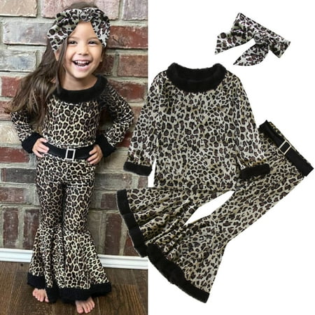 FZM Christmas Toddler Girls Long Sleeve Leopard Prints Pullover Tops Bell Bottoms Flare Pants Headbands Outfits
FZM Christmas Toddler Girls Long Sleeve Leopard Prints Pullover Tops Bell Bottoms Flare Pants Headbands Outfits