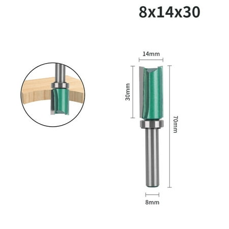Tungsten Carbide 8Mm Router Bit Woodworking Milling Cutter Trimming With Bearing