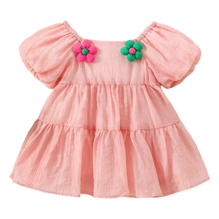 ZRBYWB Toddler Girls Dresses Short Sleeve Floral Solid Color Ruffles Princess Dress Dance Party Dresses Baby Girl Clothes
ZRBYWB Toddler Girls Dresses Short Sleeve Floral Solid Color Ruffles Princess Dress Dance Party Dresses Baby Girl Clothes