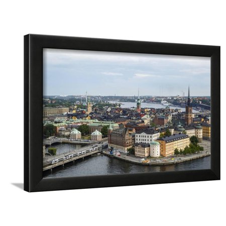 Skyline View over Gamla Stan, Riddarholmen and Riddarfjarden, Stockholm, Sweden Framed Print Wall Art By Yadid Levy