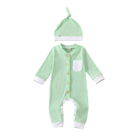 Dadaria Baby Girls Bodysuits Newborn Toddler Baby Long Sleeve Solid Color Knitted Romper jumpsuit+Hat Set Green 100 Boys Girls
Dadaria Baby Girls Bodysuits Newborn Toddler Baby Long Sleeve Solid Color Knitted Romper jumpsuit+Hat Set Green 100 Boys Girls