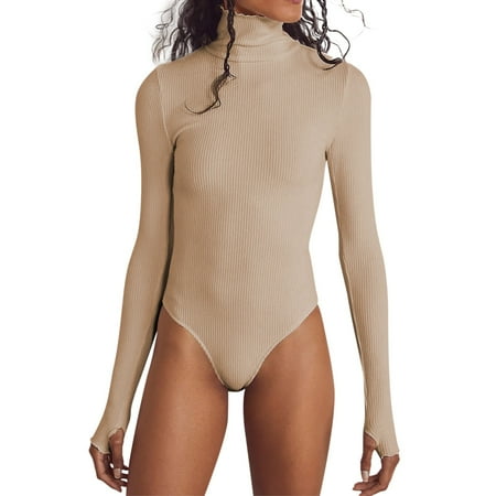 Jumpsuits For Women Solid Color Long Sleeve Basic Turtleneck Tops Slim Pullover Bodysuit Stylish Cozy Soft Rompers
Jumpsuits For Women Solid Color Long Sleeve Basic Turtleneck Tops Slim Pullover Bodysuit Stylish Cozy Soft Rompers
