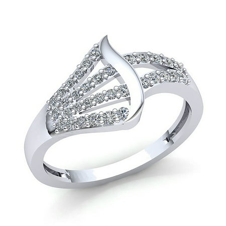 Natural 0.75ct Round Cut Diamond Ladies Accents Anniversary Wedding Band Solid 10K Rose, White or Yellow Gold GH I1-I2