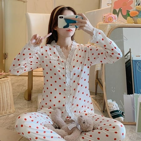 DanceeMangoo New Lace V-neck Pajamas Spring Autumn Womens Satin Long Sleeve Pajamas Set Loose Adult Silk Women Sleepwear Set Soft Pajama Set
DanceeMangoo New Lace V-neck Pajamas Spring Autumn Womens Satin Long Sleeve Pajamas Set Loose Adult Silk Women Sleepwear Set Soft Pajama Set