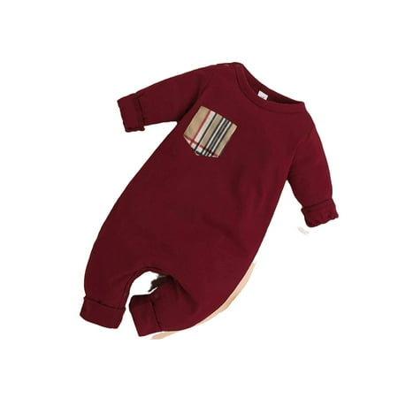 Casual Plaid Print Round Neck Sweatshirt Long Sleeve Burgundy Baby Jumpsuits (Baby s)
Casual Plaid Print Round Neck Sweatshirt Long Sleeve Burgundy Baby Jumpsuits (Baby s)