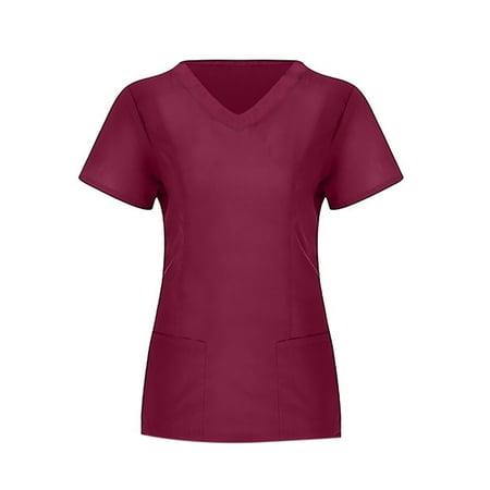 Solid Color Working Uniform Lady Tops Working Blouse Women Sleeve V Neck Pocket Short Women s Blouse Scrubs Top Working Uniform Nurses
Solid Color Working Uniform Lady Tops Working Blouse Women Sleeve V Neck Pocket Short Women s Blouse Scrubs Top Working Uniform Nurses