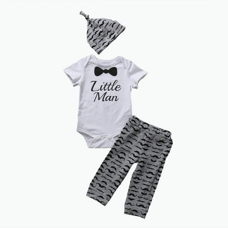 Newborn Baby Boys Cotton Romper Little Man Long Pants Hat Jumpsuit Outfits Set Clotehs 0-18M
Newborn Baby Boys Cotton Romper Little Man Long Pants Hat Jumpsuit Outfits Set Clotehs 0-18M