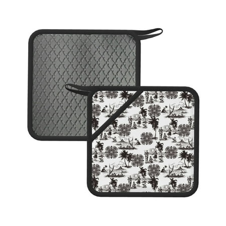 2PCS Pot Holders for Kitchen - Heat Resistant Silicone Pot Holders with Hanging Loop Hawaiian Style Retro Non Slip Oven Hot Pads Potholders for Decor Baking Cooking Kitchen
2PCS Pot Holders for Kitchen - Heat Resistant Silicone Pot Holders with Hanging Loop Hawaiian Style Retro Non Slip Oven Hot Pads Potholders for Decor Baking Cooking Kitchen