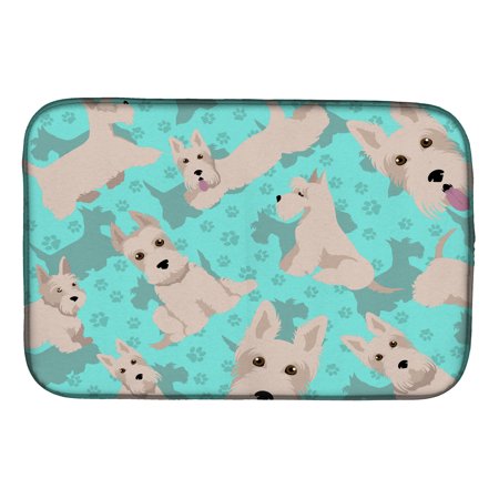 Wheaten Scottish Terrier Dish Drying Mat 14 in x 21 in