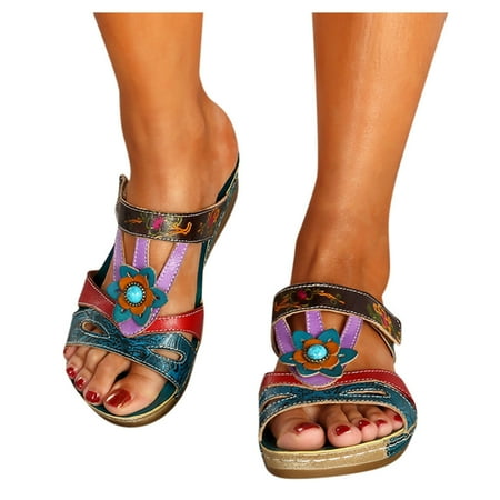 YOTAMI Womens Slippers Womens Flat Open Toe Bosnian Ethnic Style Sandals Casual Beach Shoe Wedge Slippe Blue
YOTAMI Womens Slippers Womens Flat Open Toe Bosnian Ethnic Style Sandals Casual Beach Shoe Wedge Slippe Blue