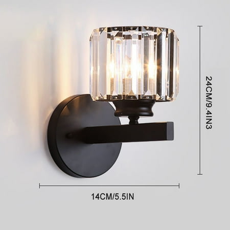 Crystal Wall Light Luxury Crystal Wall Light Creative Round/Square Style E27 Wall Lamp for Cafe Bar Corridor Home Decor Black Round Crystal Warm Light
Crystal Wall Light Luxury Crystal Wall Light Creative Round/Square Style E27 Wall Lamp for Cafe Bar Corridor Home Decor Black Round Crystal Warm Light