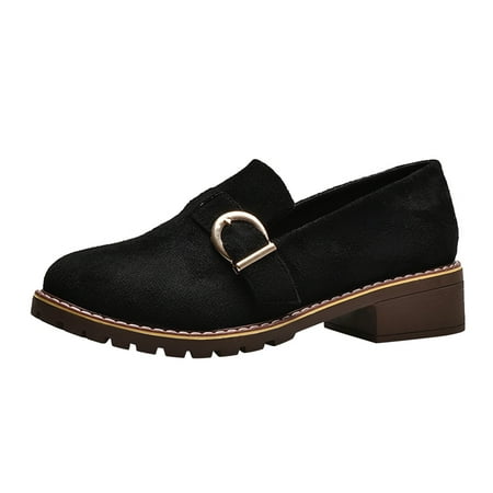 Women Walking Shoes Ladies Fashion Solid Color Flock Shallow Comfort Belt Buckle Chunky Heel Casual Shoes casual shoes for Women Flock Black
Women Walking Shoes Ladies Fashion Solid Color Flock Shallow Comfort Belt Buckle Chunky Heel Casual Shoes casual shoes for Women Flock Black