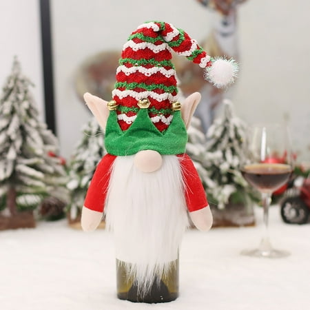 ZHIYU Christmas Decorations Kitchen Table Top Dress Up Props Plaid Set Red Bottle Set Bottle Bag
ZHIYU Christmas Decorations Kitchen Table Top Dress Up Props Plaid Set Red Bottle Set Bottle Bag