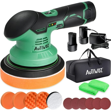 AUTIWOZ Cordless Random Orbit Buffer Car Waxer Polisher Machine for Car Detailing (Included 2 pcs Battery and Charger)
AUTIWOZ Cordless Random Orbit Buffer Car Waxer Polisher Machine for Car Detailing (Included 2 pcs Battery and Charger)