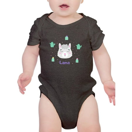 Cute Lama Smile Face Bodysuit Infant -Image by Shutterstock 18 Months