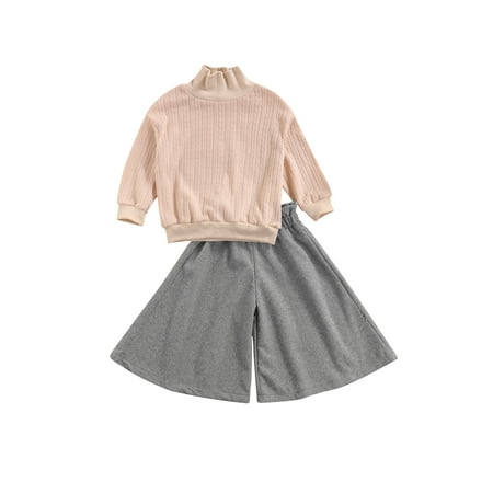Nokpsedcb 2PCS Toddler Infant Baby Girls Knitting O-Neck Long Sleeve Shirt Wide-Leg Trousers Beige 4-5 Years
Nokpsedcb 2PCS Toddler Infant Baby Girls Knitting O-Neck Long Sleeve Shirt Wide-Leg Trousers Beige 4-5 Years