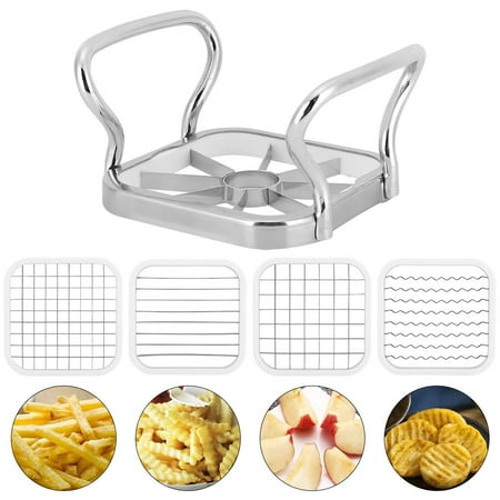 5in 1 Stainless Steel Potatoes Fruit Cutter Chipper Chopper Maker French Fry Tool Kitchen Gadgets
5in 1 Stainless Steel Potatoes Fruit Cutter Chipper Chopper Maker French Fry Tool Kitchen Gadgets