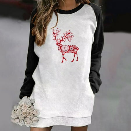 jsaierl Christmas Sweatshirt Dress for Women Round Neck Long Sleeve Shirts Christmas Deer Graphic Tops Thermal Fashion 2022 Blouse Color Block Tee Pullover
jsaierl Christmas Sweatshirt Dress for Women Round Neck Long Sleeve Shirts Christmas Deer Graphic Tops Thermal Fashion 2022 Blouse Color Block Tee Pullover