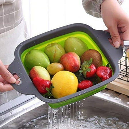 Silicone Folding Drain Basket Fruit Vegetable Washing Basket Foldable Strainer Colander Collapsible Drainer Kitchen Storage Tool(Green)
Silicone Folding Drain Basket Fruit Vegetable Washing Basket Foldable Strainer Colander Collapsible Drainer Kitchen Storage Tool(Green)