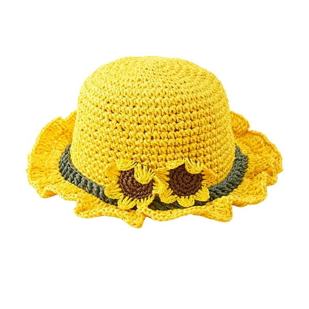 YWDJ Toddler Kids Summer Weave Bucket Hat Outdoor Flowers Kids Ruffle Sun Hat Yellow 53
YWDJ Toddler Kids Summer Weave Bucket Hat Outdoor Flowers Kids Ruffle Sun Hat Yellow 53