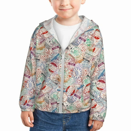 Lukts Passport Stamp Print Children s Long-Sleeved Sun Protection Clothing Hooded Sweatshirts for Boys and Girls Outdoor Sports-3 Years
Lukts Passport Stamp Print Children s Long-Sleeved Sun Protection Clothing Hooded Sweatshirts for Boys and Girls Outdoor Sports-3 Years