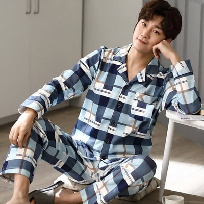PIKADINGNIS Mens Pajama Set Autumn Winter Warm Man Pajamas Set Simple Sleepwear Long Sleeve Cotton Pajamas for Men Top Pant Leisure Outwear
PIKADINGNIS Mens Pajama Set Autumn Winter Warm Man Pajamas Set Simple Sleepwear Long Sleeve Cotton Pajamas for Men Top Pant Leisure Outwear