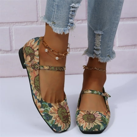 Aayomet Women Casual Dress Shoes Size 11 Ladies Shoes Casual Soft Sole For Comfort Flat Sole Shoes Flower Print Buckle Band Green 6.5
Aayomet Women Casual Dress Shoes Size 11 Ladies Shoes Casual Soft Sole For Comfort Flat Sole Shoes Flower Print Buckle Band Green 6.5