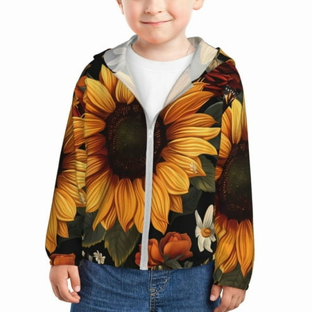 Lukts Sunflower Floral Butterfly Print Children s Long-Sleeved Sun Protection Clothing Hooded Sweatshirts for Boys and Girls Outdoor Sports-5 Years
Lukts Sunflower Floral Butterfly Print Children s Long-Sleeved Sun Protection Clothing Hooded Sweatshirts for Boys and Girls Outdoor Sports-5 Years